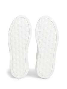Leather Trainers, White, hi-res