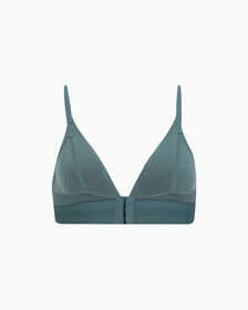 EMBOSSED ICON COTTON LIGHTLY LINED TRIANGLE BRA, Blue Lake, hi-res
