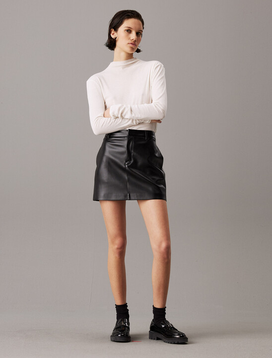 Faux Leather Mini Skirt