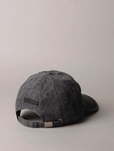 Burnout Emblem Logo Denim Cap, Charcoal Gray, hi-res