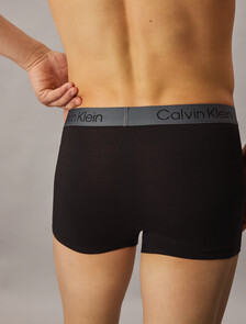 Cotton Modal Trunks 3 Pack, black/ wolf grey/ black, hi-res