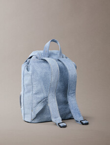Denim Luna Mini Flap Backpack, Denim, hi-res