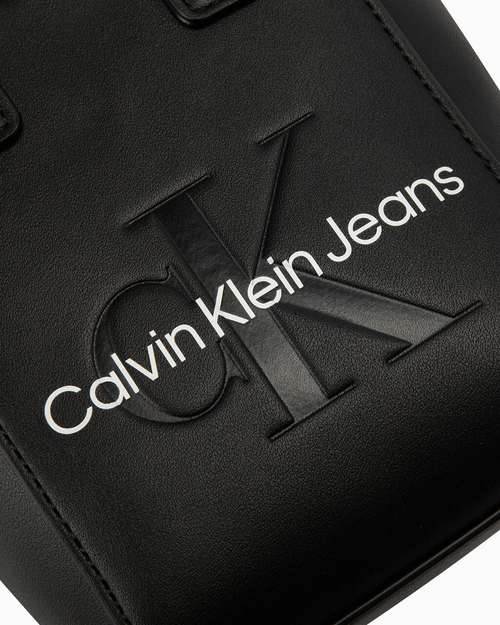 CKJ Sculpted Monogram Micro Tote, BLACK, hi-res