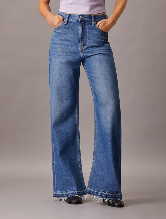 Tencel High Rise Wide Leg Jeans