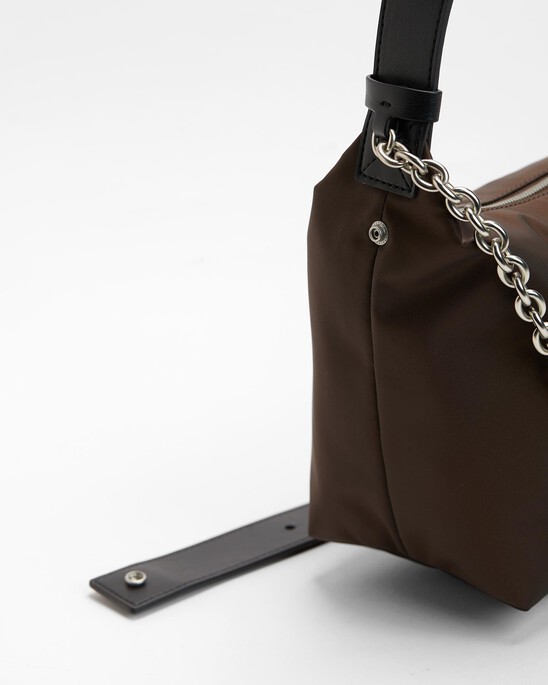 Nylon Chain Shoulder Bag 28Cm
