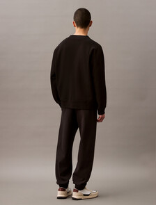Rib Knit Logo Applique Jogger, Black, hi-res