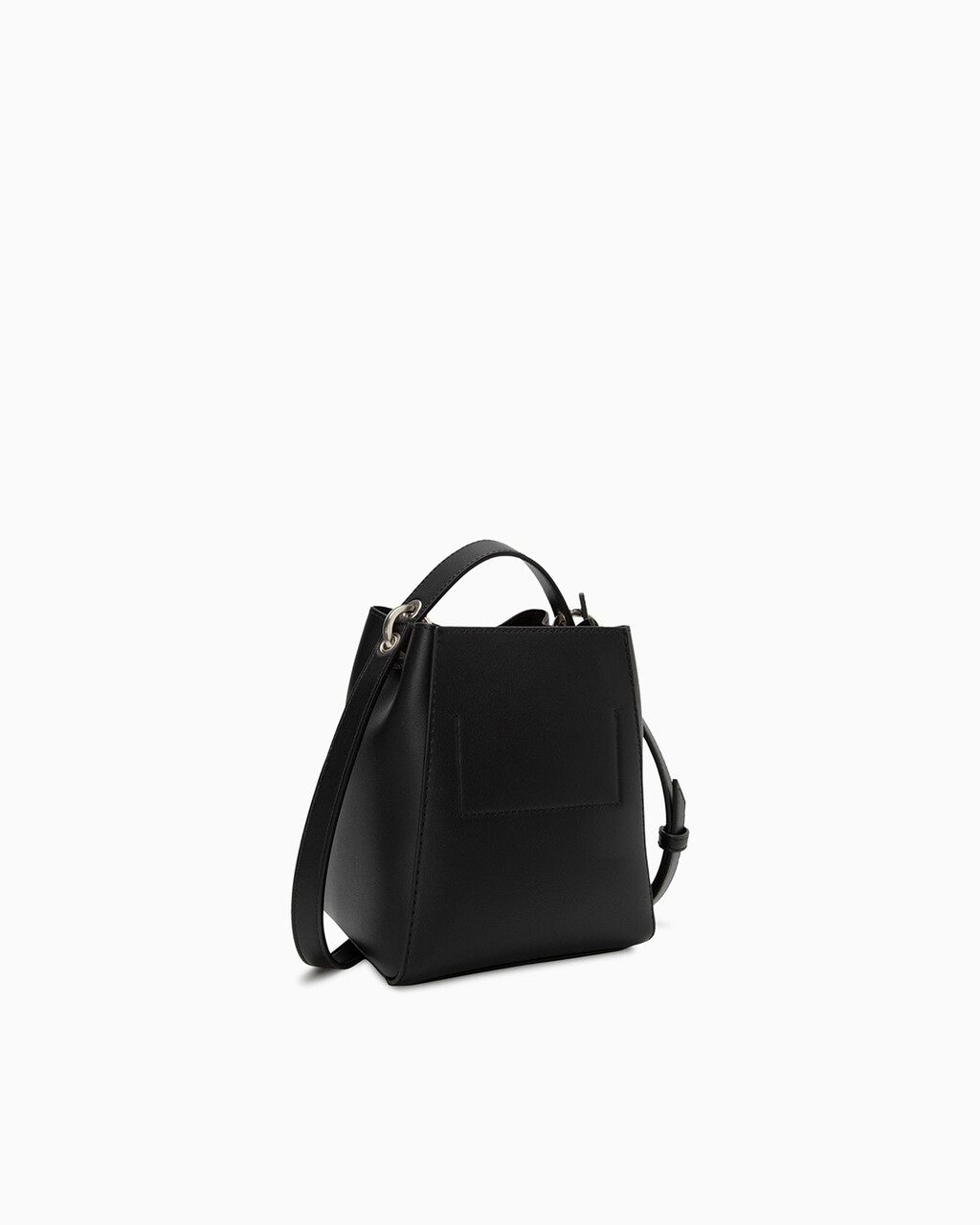 SCULPTED BUCKET BAG, BLACK, hi-res