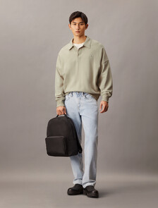 Relaxed Rugby Shirt, Moonbeam, hi-res