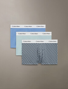 Icon Cotton Stretch Trunks 3 Pack, glacier/ plush monogram vintage indigo/sterling bl, hi-res