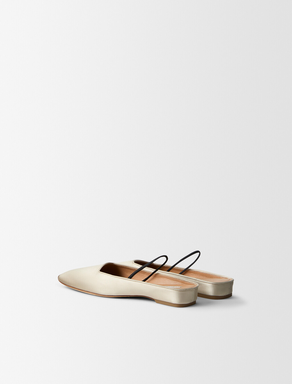 Kate Silk Satin Ballerina Flat, Parchment, hi-res