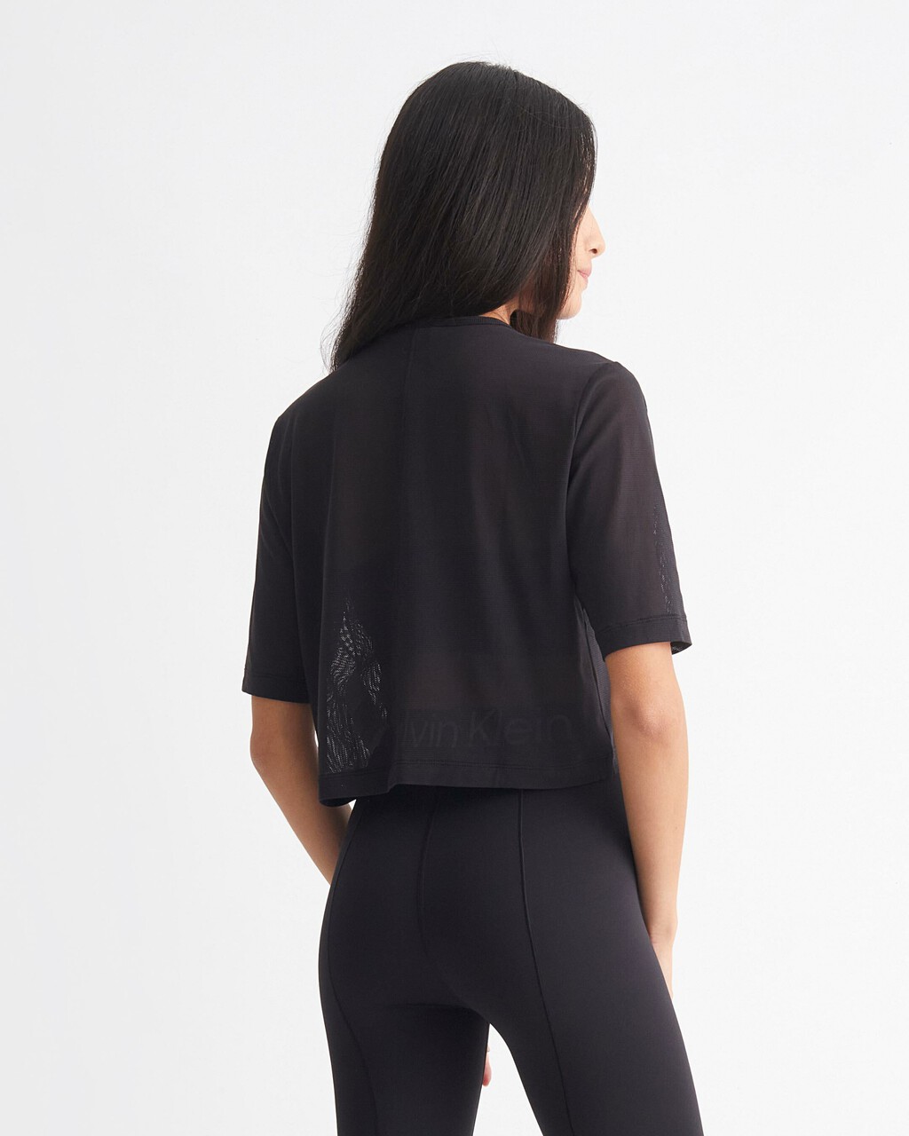 CK SPORT MESH RELAXED TEE, BLACK BEAUTY, hi-res