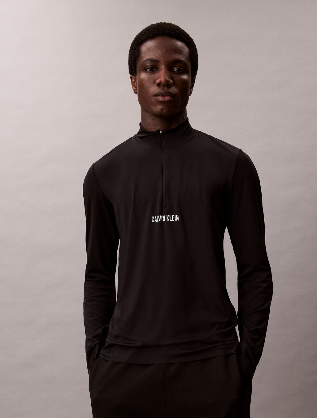 Sheer Alpaca Fine Gauge Crewneck Sweater, Black, hi-res