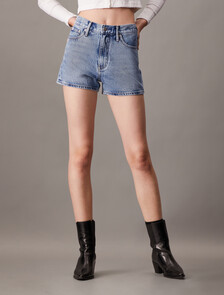 Eco Cool High Rise Denim Shorts, Denim Light, hi-res