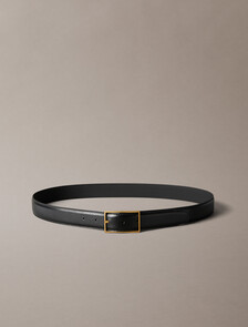 Hallmark Logo Reversible Belt, Black / Brushed Nickel, hi-res