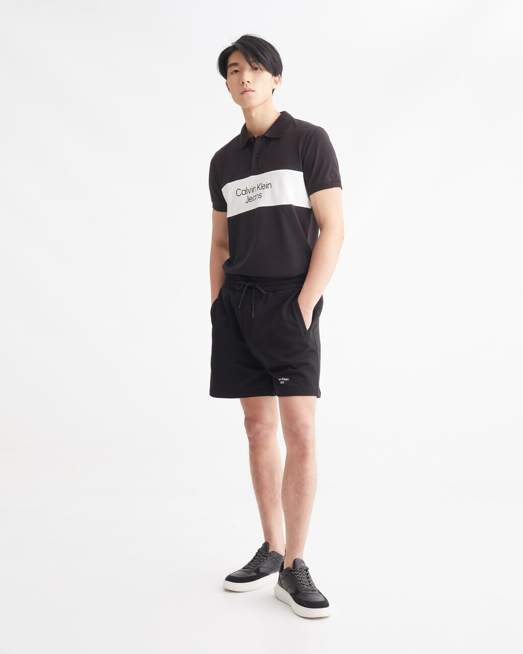 Nocturnal Reds Color Block Polo, CK BLACK, hi-res