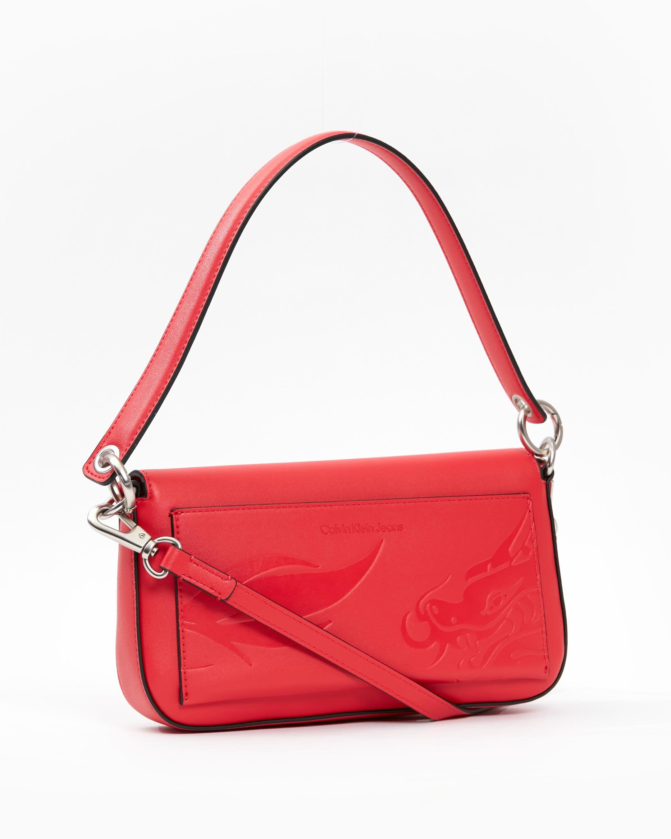 Chinese New Year Flap Shoulder Bag red Calvin Klein Singapore
