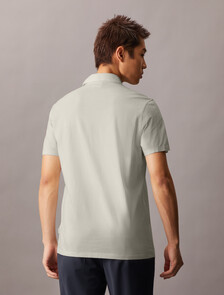 Double Mercerized Cotton Short Sleeve Polo, Vaporous Gray, hi-res
