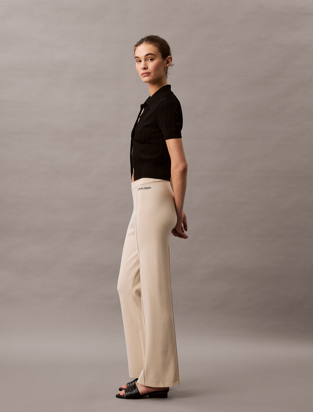 Stretch Viscose Trousers, Turtledove, hi-res