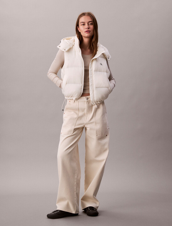 Relaxed Hooded Down Puffer Gilet
