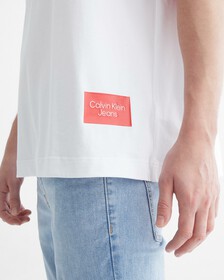 NOCTURAL REDS MOCK NECK BACK LOGO TEE, BRIGHT WHITE, hi-res