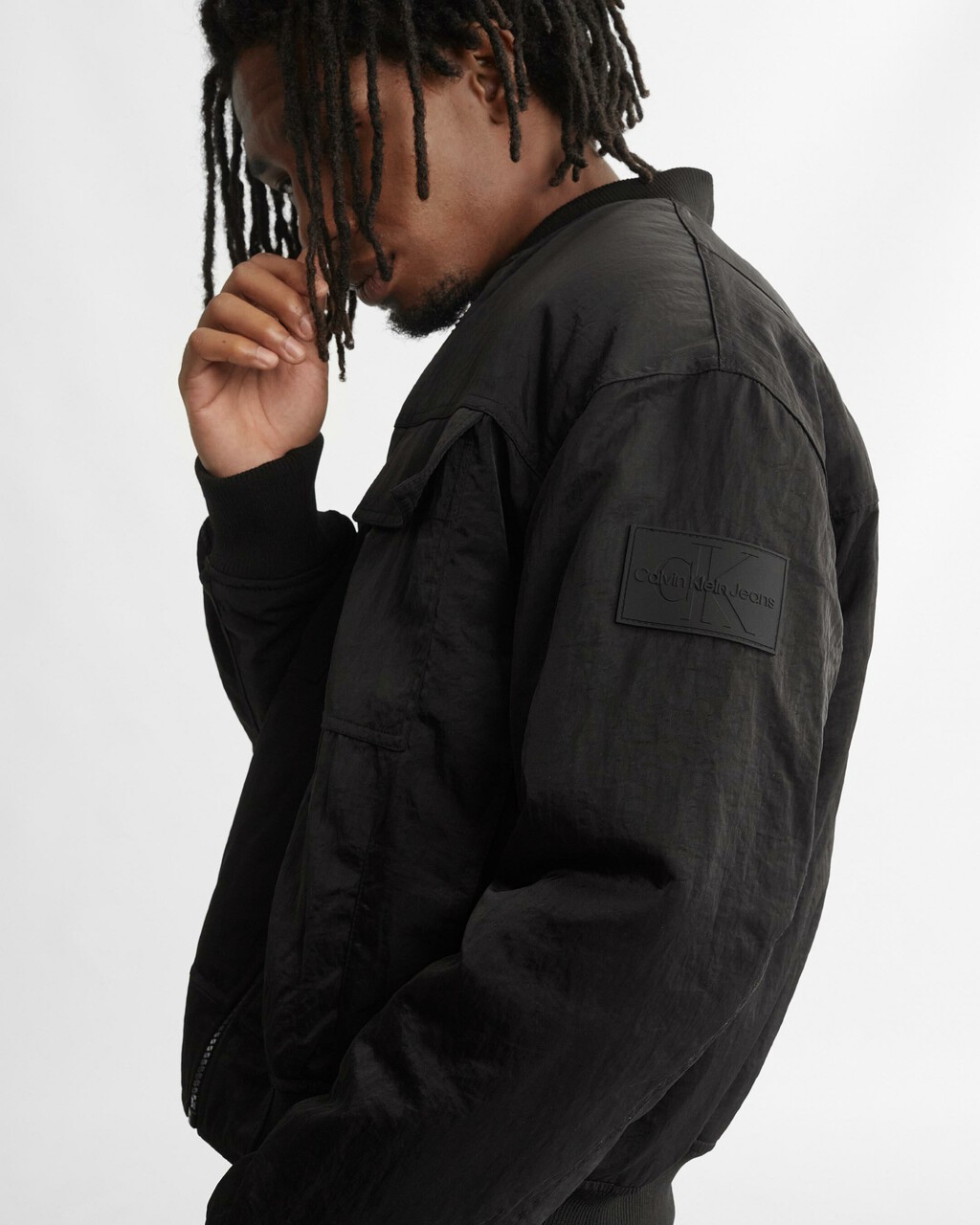 REVERSIBLE ALL OVER PRINT BOMBER JACKET, Ck Black/Polaroid Aop, hi-res