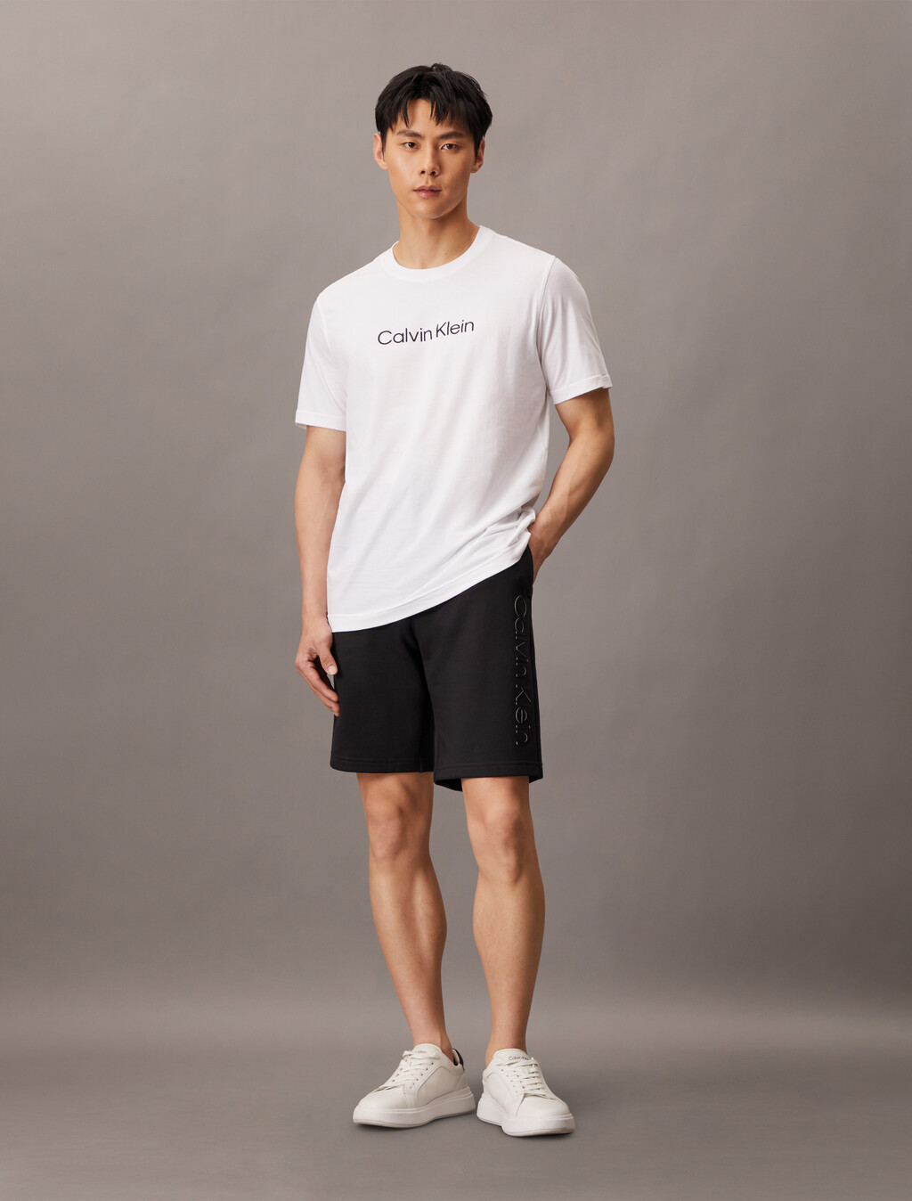 Essential Logo Short Sleeve Tee, Classic White, hi-res