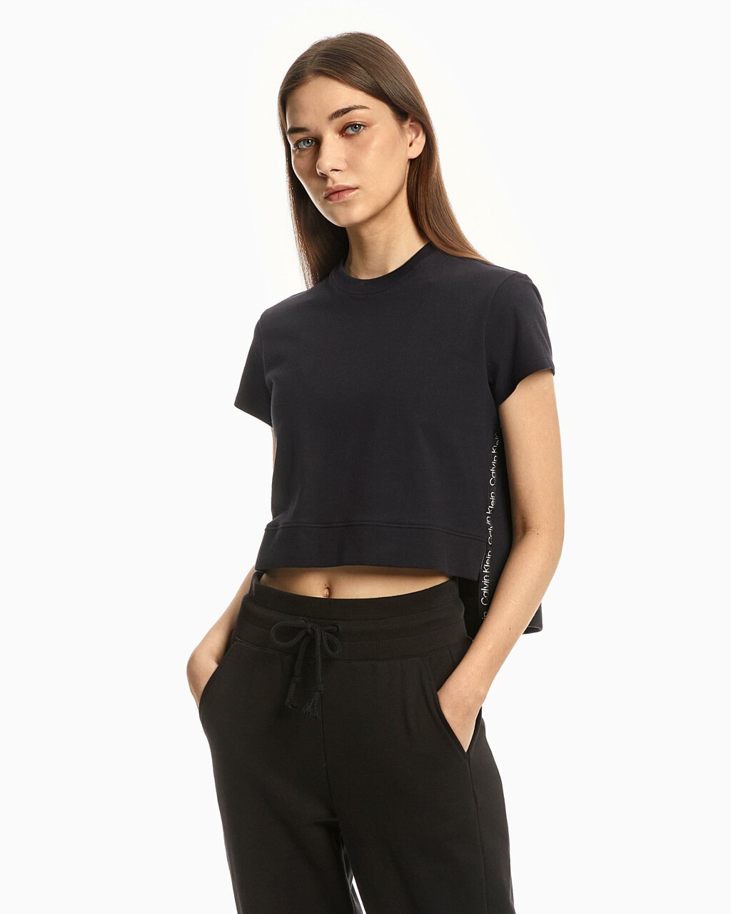 ACTIVE ICON CROPPED TEE, BLACK BEAUTY, hi-res