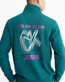 3D Future Fade Half Zip Sweatshirt, Atlantic Deep, hi-res