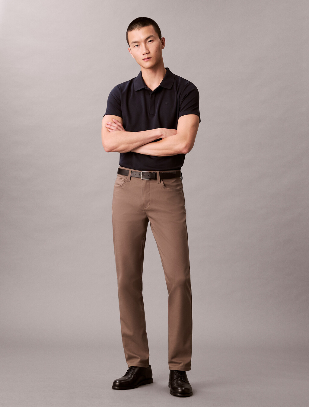 Luxe Slim Polo, Dark Sapphire, hi-res