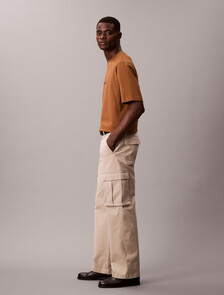 Calvin Logo Crew Neck Tee, Bronze Gold, hi-res