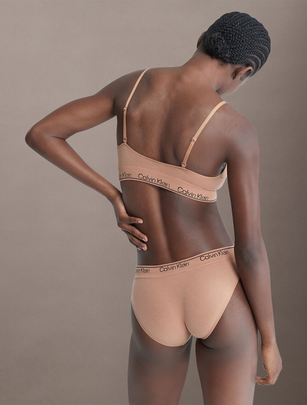 Modern Seamless Triangle Bralette, SANDALWOOD, hi-res