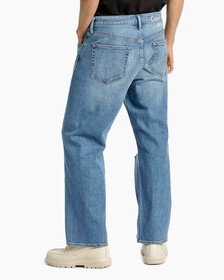 SUSTAINABLE CROPPED WIDE JEANS, Light Blue Dstr Taper Print, hi-res