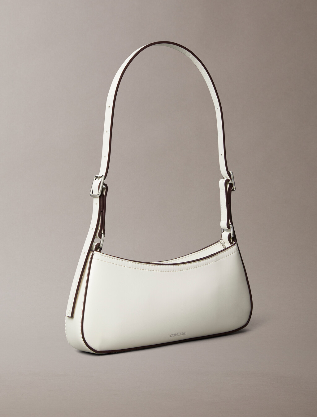 Monogram Logo Hardware Shoulder Bag, Lily White, hi-res