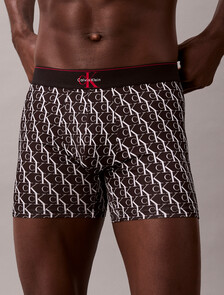 Graphic Monogram Microfiber Stretch Boxer Brief, STEPPING LOGO BLACK, hi-res