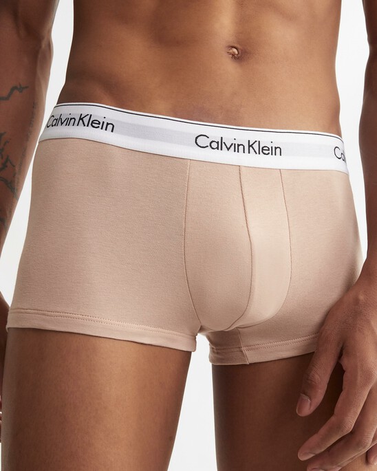 MODERN COTTON STRETCH NATURAL LOW RISE TRUNKS 3 PACK