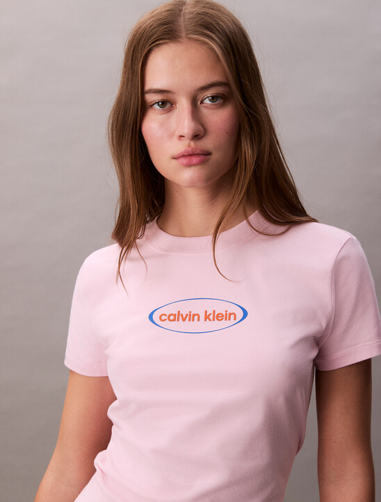 Oval Logo Print Slim Tee