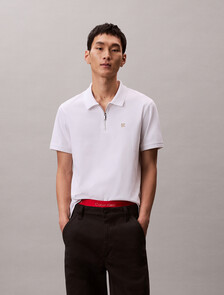Lunar New Year CK Emblem Slim Polo, Brilliant White, hi-res