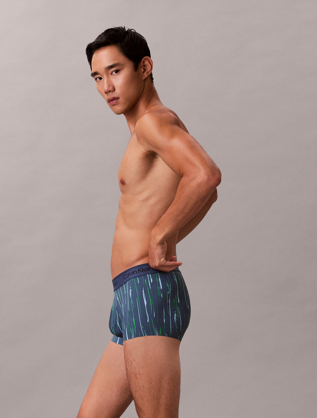 Low Rise Trunks - Micro Stretch Cooling, PEN MARK STRIPE_DARK DENIM, hi-res
