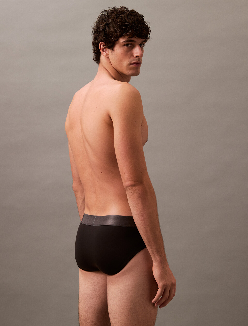 Brushed Micro Jersey Hipster Brief, Black, hi-res