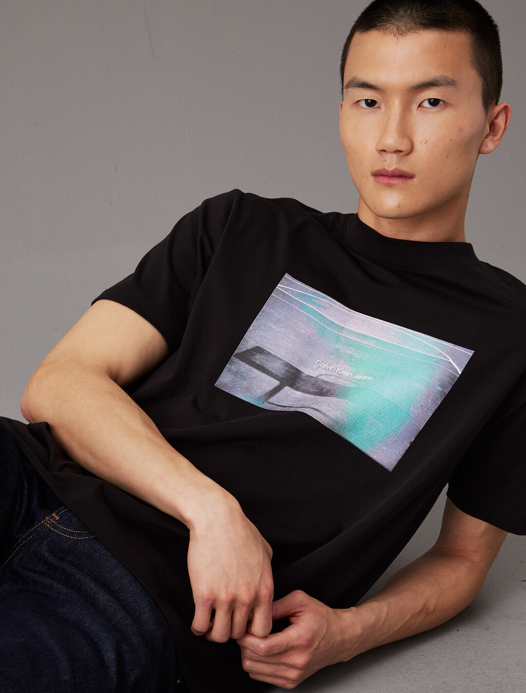 Relaxed Graphic Print T-shirt, Ck Black, hi-res