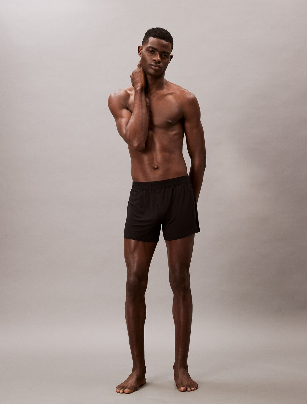 Ultra Soft Modal Slim Boxer, Black, hi-res