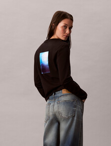 Ombre Logo Graphic Classic T-Shirt, Black, hi-res