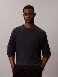 Allover Emblem Logo Relaxed Jumper, Magical Forest, hi-res