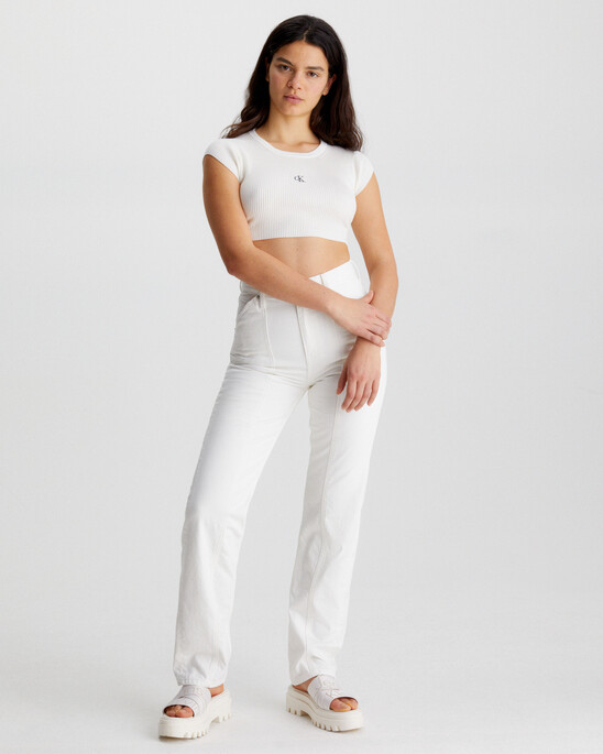 CROPPED OPEN BACK KNIT TOP