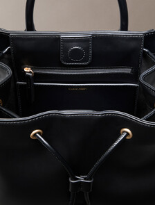 CK DRWSTRNG BCKPCKBLCK / ANTQ LGH, BLACK / ANTIQUE LIGHT GOLD, hi-res