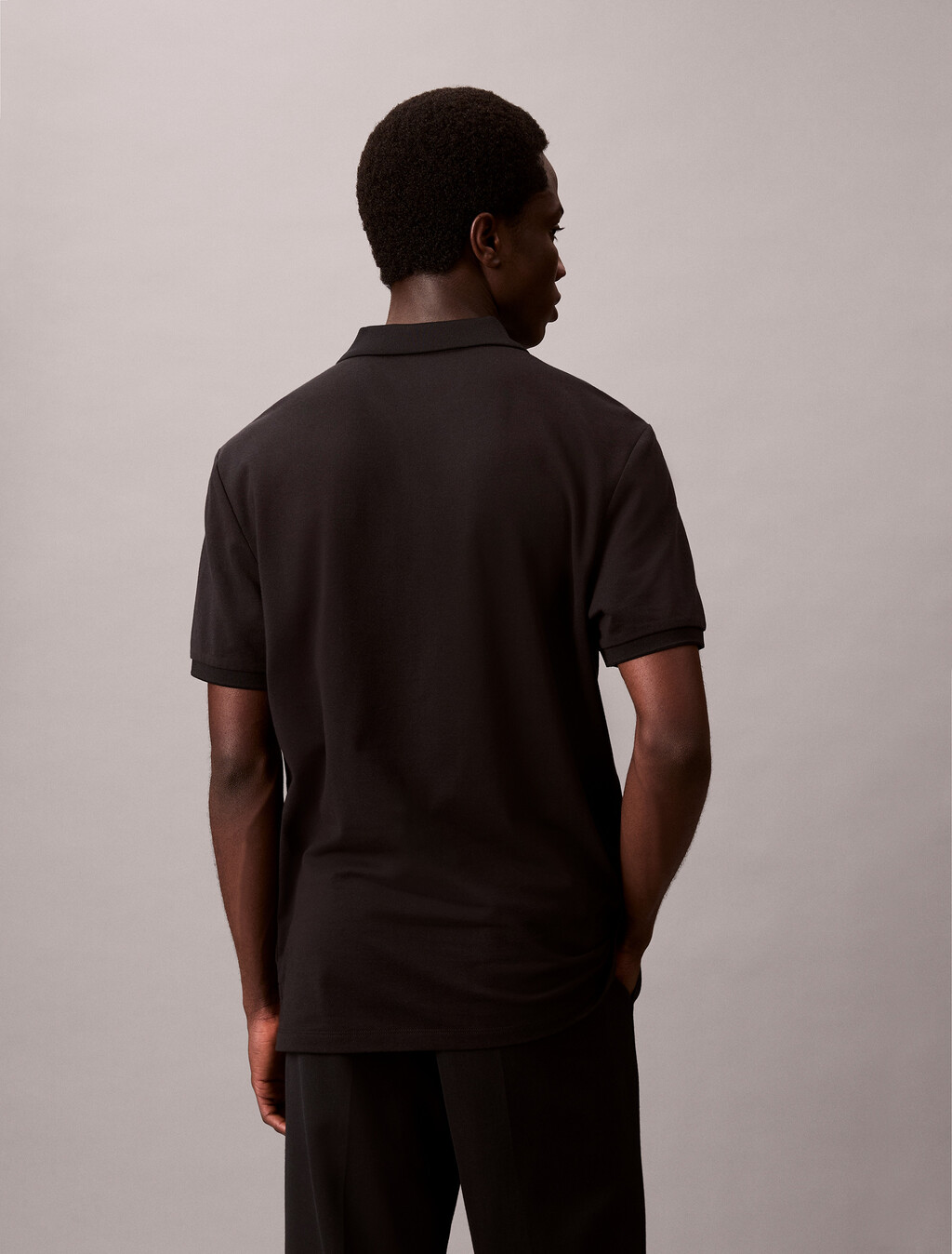 Technical Zip Up Polo, Black, hi-res