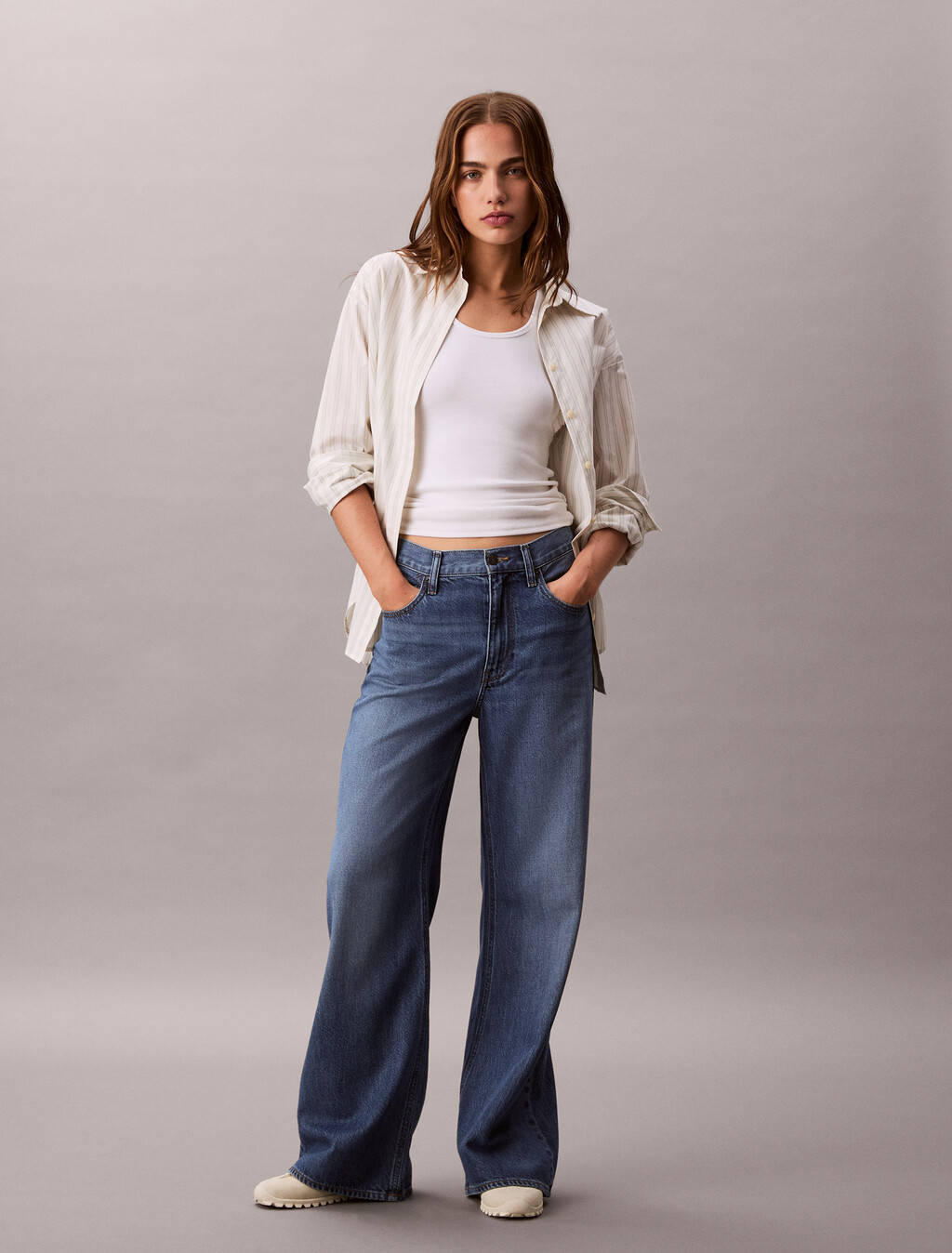 Tencel Ultra High Wide Leg Jeans, BALTIC BLUE, hi-res