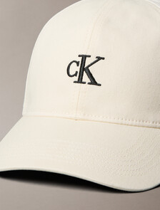 Small Monogram Baseball Cap, Bone White, hi-res