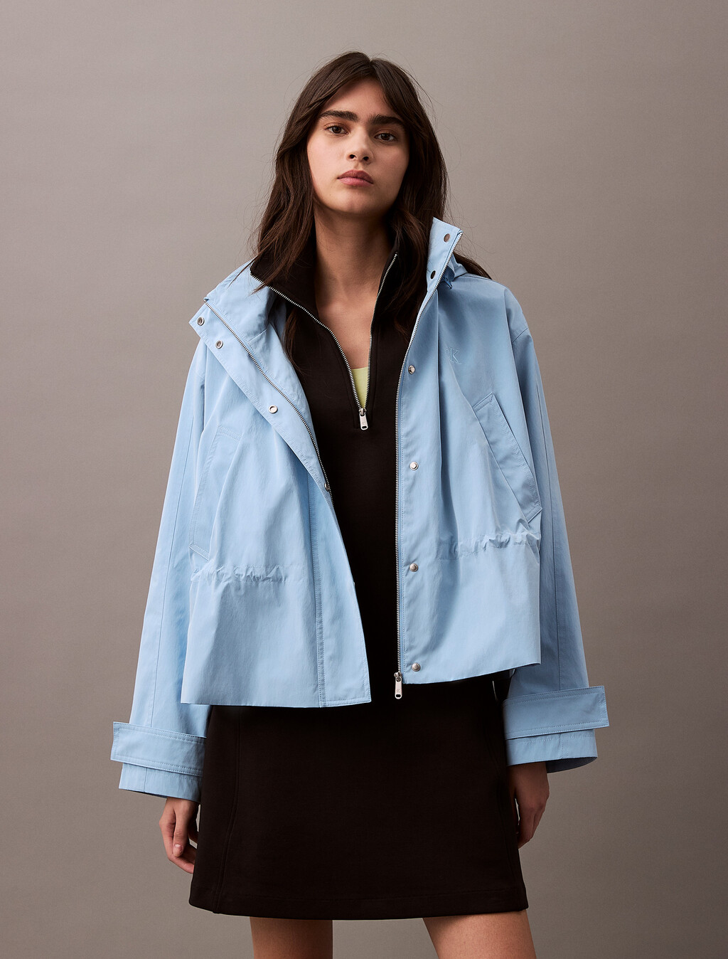 Nylon Waisted Jacket, Shoreside Blue, hi-res