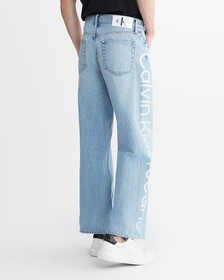 90S Loose Knockout Logo Jeans, Denim Light, hi-res